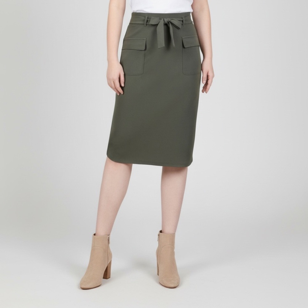 NY Collection Olive Pencil Skirt